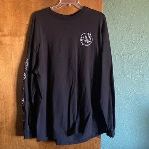Mens’ Santa Cruz Skateboards Black Long Sleeve Tee XL